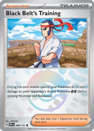 Black Belt's Training - 099/131 (Poke Ball Pattern) 99 - SV Prismatic Evolutions Holofoil