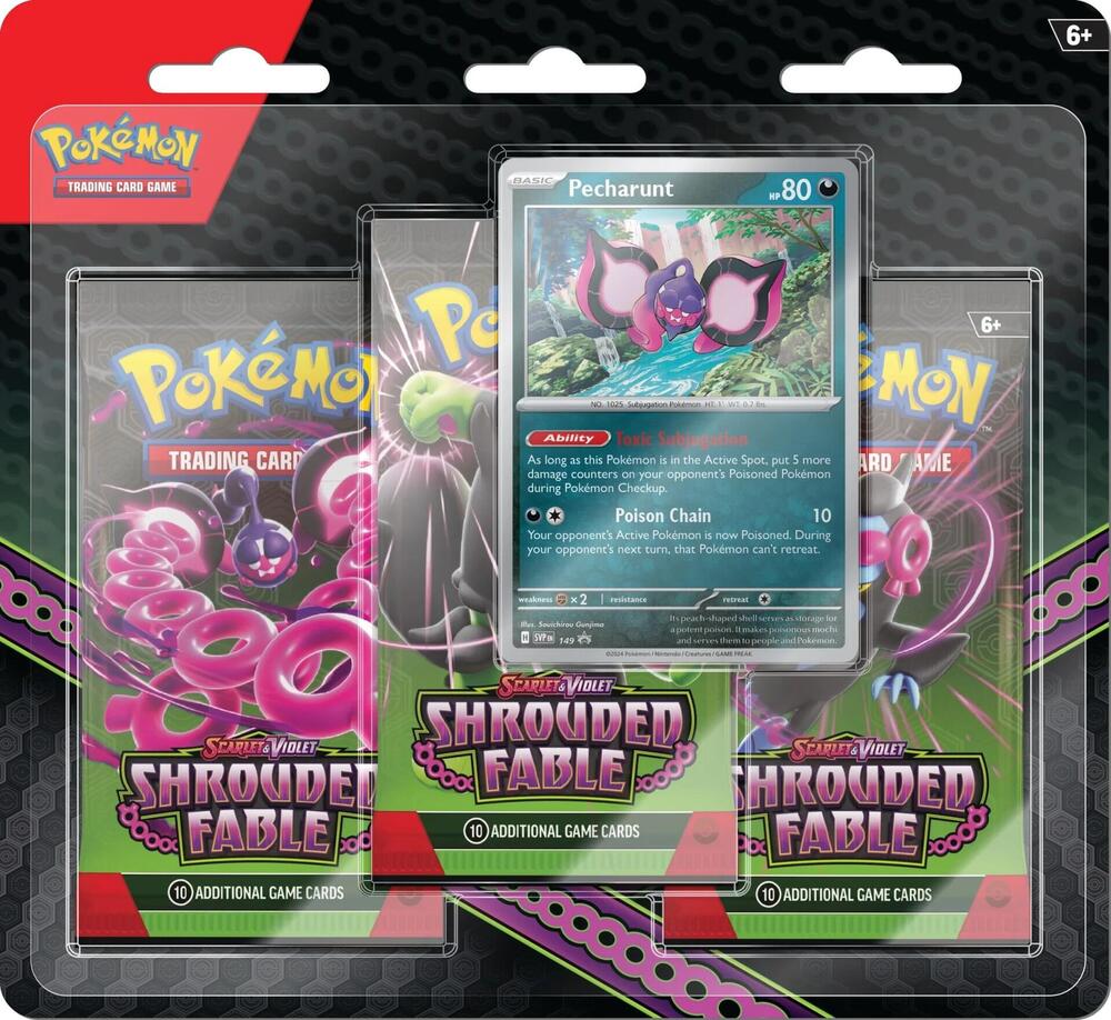 Pokémon TCG: Shrouded Fable 3 Pack Blister [Pecharunt]