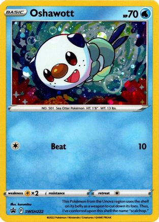 Oshawott - SWSH222 (Cosmo Holo) SWSH222 - SWSH Sword & Shield Promo Cards Holofoil