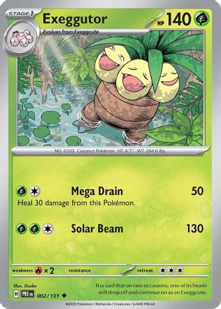 Exeggutor 2 - SV Prismatic Evolutions Reverse Holofoil
