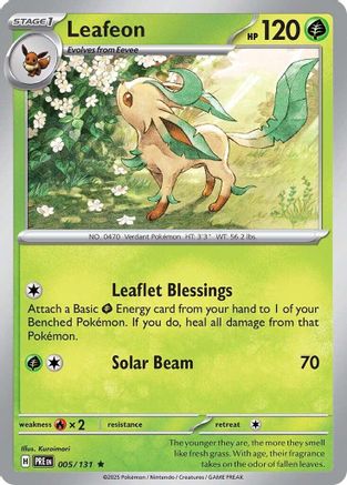 Leafeon 5 - SV Prismatic Evolutions Reverse Holofoil