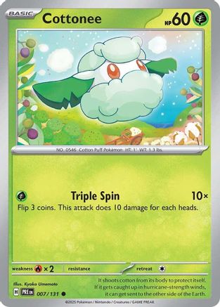 Cottonee 7 - SV Prismatic Evolutions Reverse Holofoil