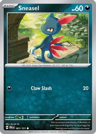 Sneasel 61 - SV Prismatic Evolutions Reverse Holofoil