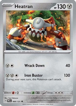 Heatran 68 - SV Prismatic Evolutions Reverse Holofoil