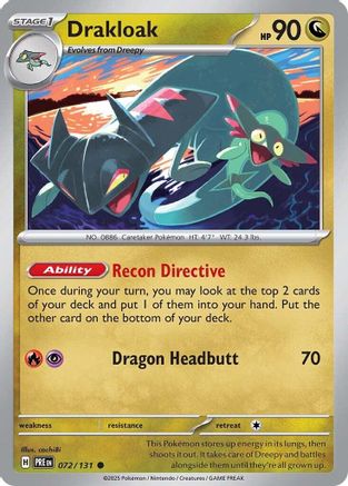 Drakloak 72 - SV Prismatic Evolutions Reverse Holofoil