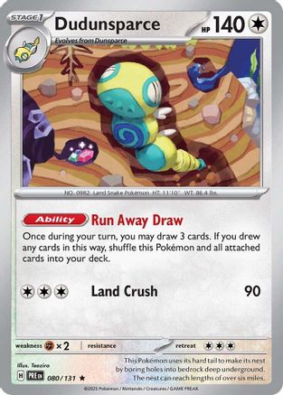 Dudunsparce 80 - SV Prismatic Evolutions Reverse Holofoil