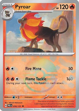 Pyroar (Poke Ball Pattern) 16 - SV Prismatic Evolutions Holofoil