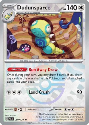 Dudunsparce (Poke Ball Pattern) 80 - SV Prismatic Evolutions Holofoil