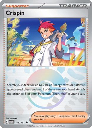 Crispin - 105/131 (Poke Ball Pattern) 105 - SV Prismatic Evolutions Holofoil