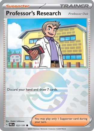 Professor's Research [Professor Oak] (Poke Ball Pattern) 122 - SV Prismatic Evolutions Holofoil
