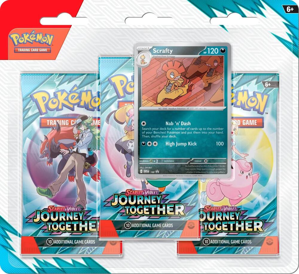 Pokémon TCG: Journey Together 3 Pack Blister (Assorted)