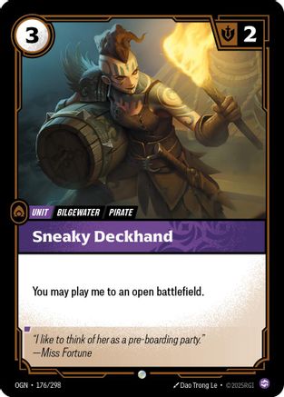Sneaky Deckhand (176/298) - Origins Foil