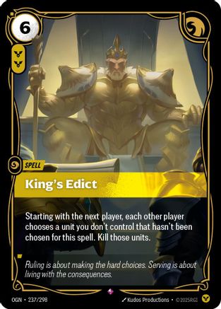 King's Edict (237/298) - Origins Foil