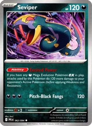Seviper 62 - ME02 Phantasmal Flames Reverse Holofoil