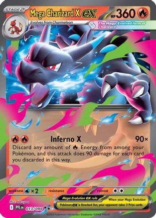 Mega Charizard X ex - 013/094 13 - ME02 Phantasmal Flames Holofoil