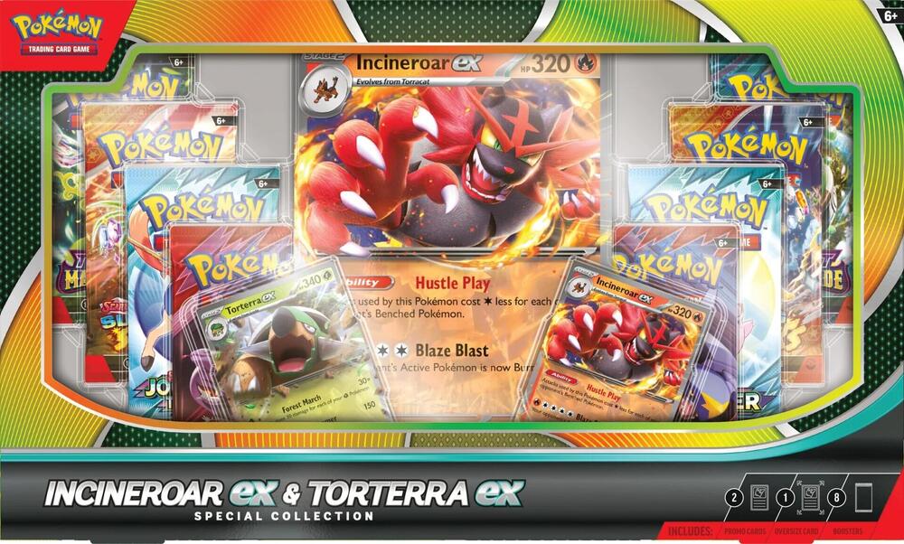 Pokémon TCG: Incineroar ex and Torterra ex Special Collection