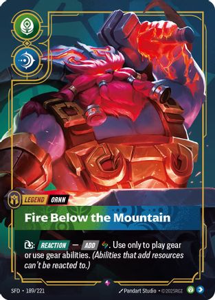 Ornn - Fire Below the Mountain (189/221) - Spiritforged Foil