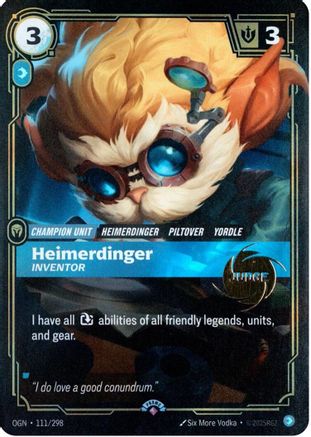 Heimerdinger - Inventor (111/298) - Riftbound Judge Promotional Cards Foil