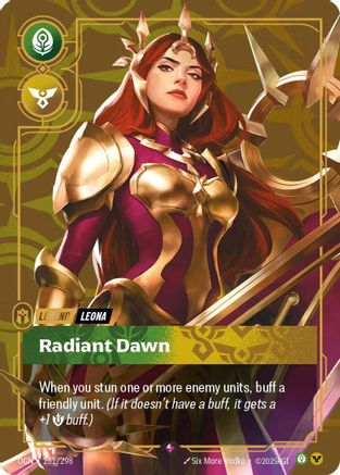 Leona - Radiant Dawn (Metal) (261/298) - Riftbound Organized Play Promotional Cards Foil