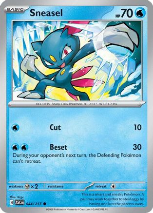 Sneasel 44 - ME Ascended Heroes Reverse Holofoil