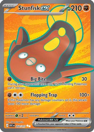 Stunfisk ex - 252/217 252 - ME Ascended Heroes Holofoil