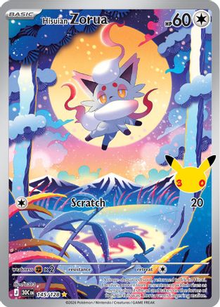 Hisuian Zorua - 145/128 145 - ME 30th Celebration Holofoil