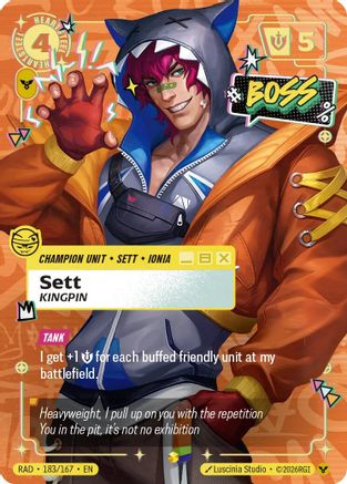 Sett, Kingpin (Showcase) (183/167) - Radiance Foil