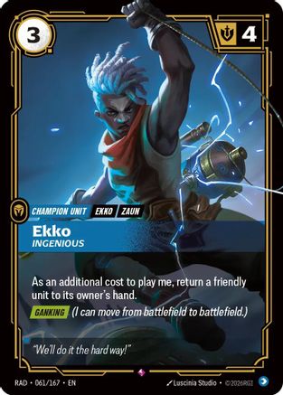 Ekko, Ingenious (061/167) - Radiance Foil