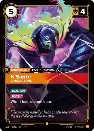 K'Sante, Courageous (Alternate Art) (086a/167) - Radiance Foil