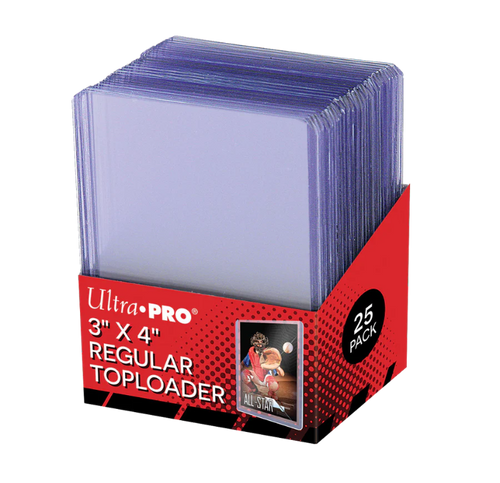 Ultra Pro 3" x 4" Clear Regular Toploaders (25ct) for Standard Size Cards
