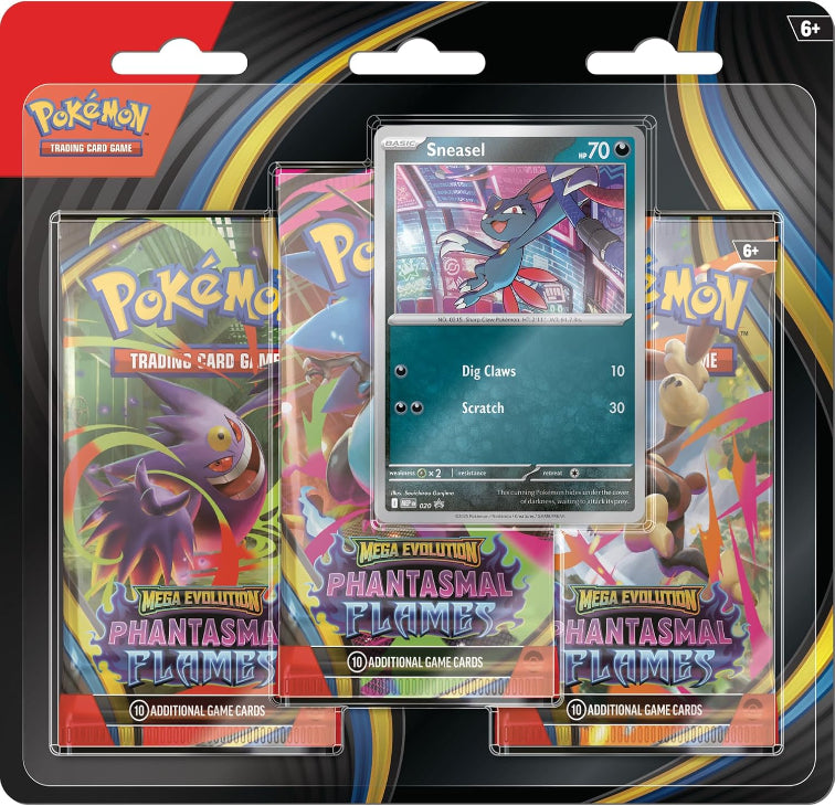 Pokémon TCG: Mega Evolution-Phantasmal Flames 3 Pack Blister (Sneasel)