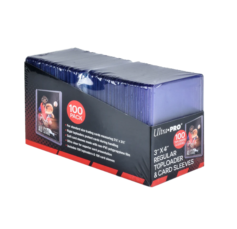 Ultra Pro Clear Regular Toploaders and Soft Sleeves Bundle (100ct)