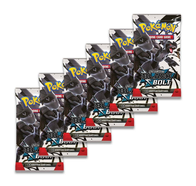 Pokémon SV10.5: Black Bolt Booster Bundle (6 Packs)