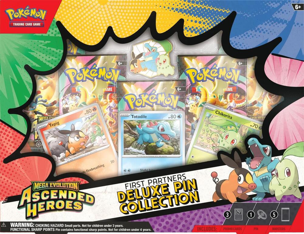 Pokémon TCG: Mega Evolution-Ascended Heroes First Partners Deluxe Pin Collection