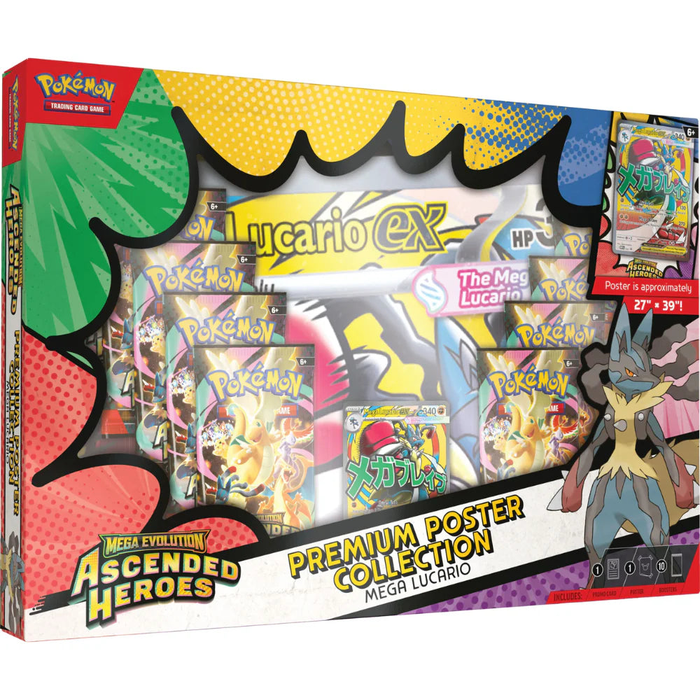 Pokémon TCG: Mega Evolution-Ascended Heroes Poster Collection - Mega Lucario ex