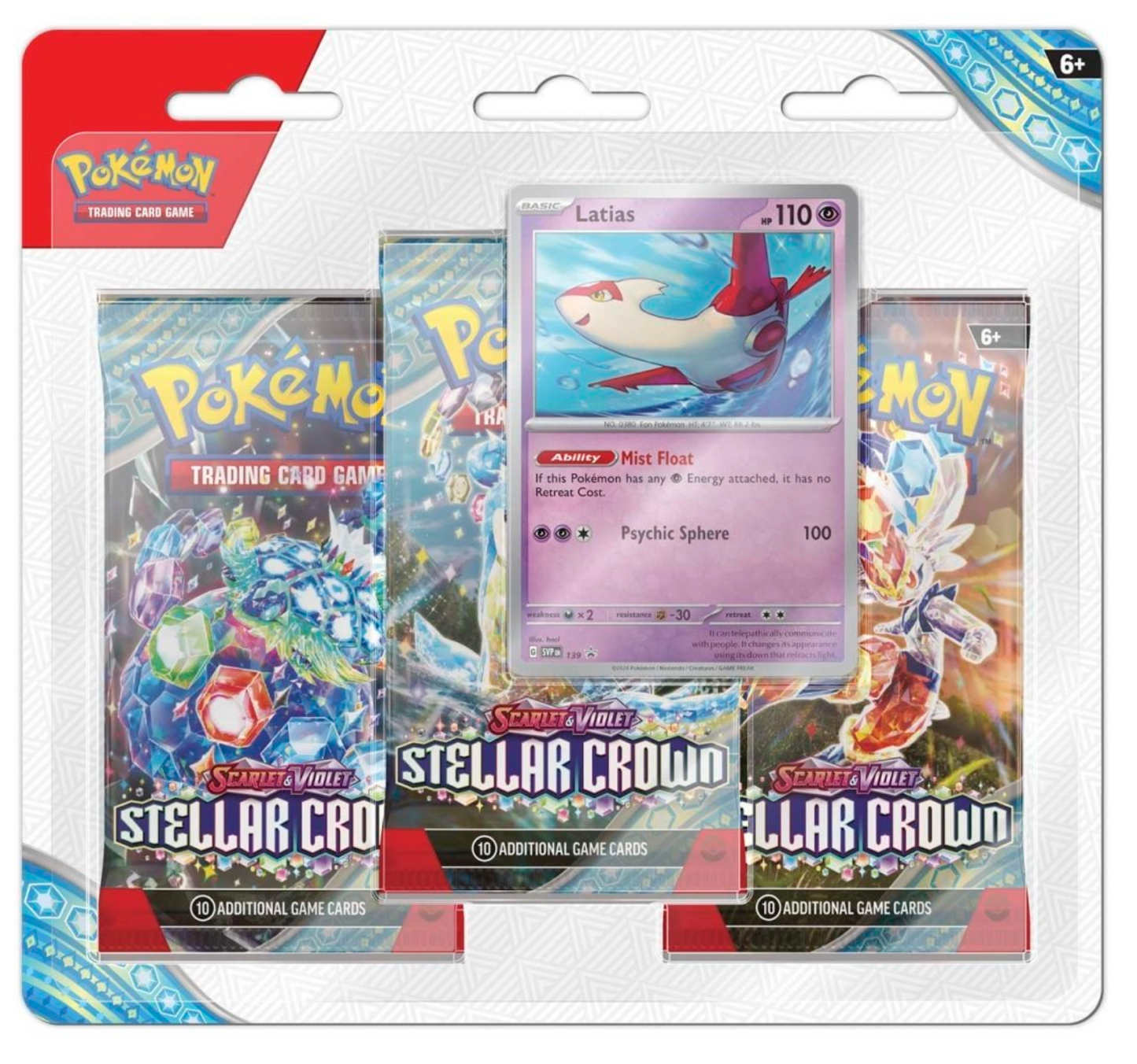 Pokemon SV7 Stellar Crown 3-Pack Blister