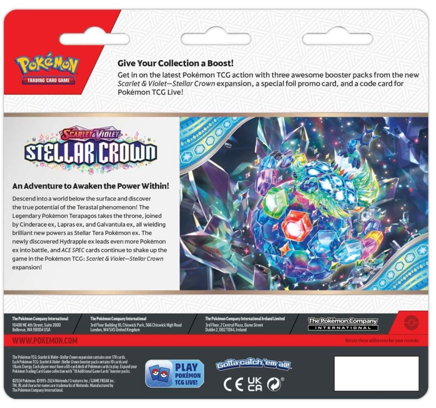 Pokemon SV7 Stellar Crown 3-Pack Blister