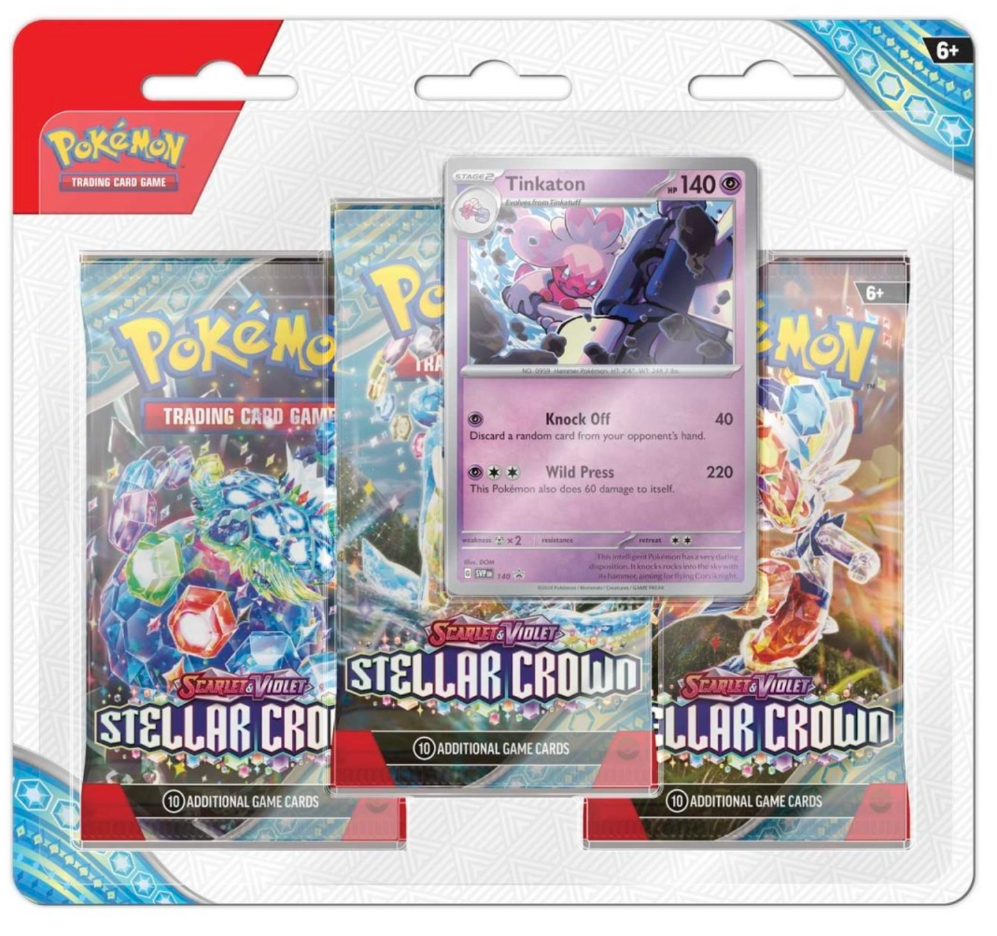 Pokemon SV7 Stellar Crown 3-Pack Blister