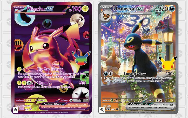 Pokemon 30th Celebration Day and Night Promo Sets